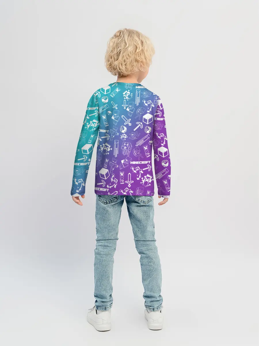 Детский лонгслив / Minecraft pattern
