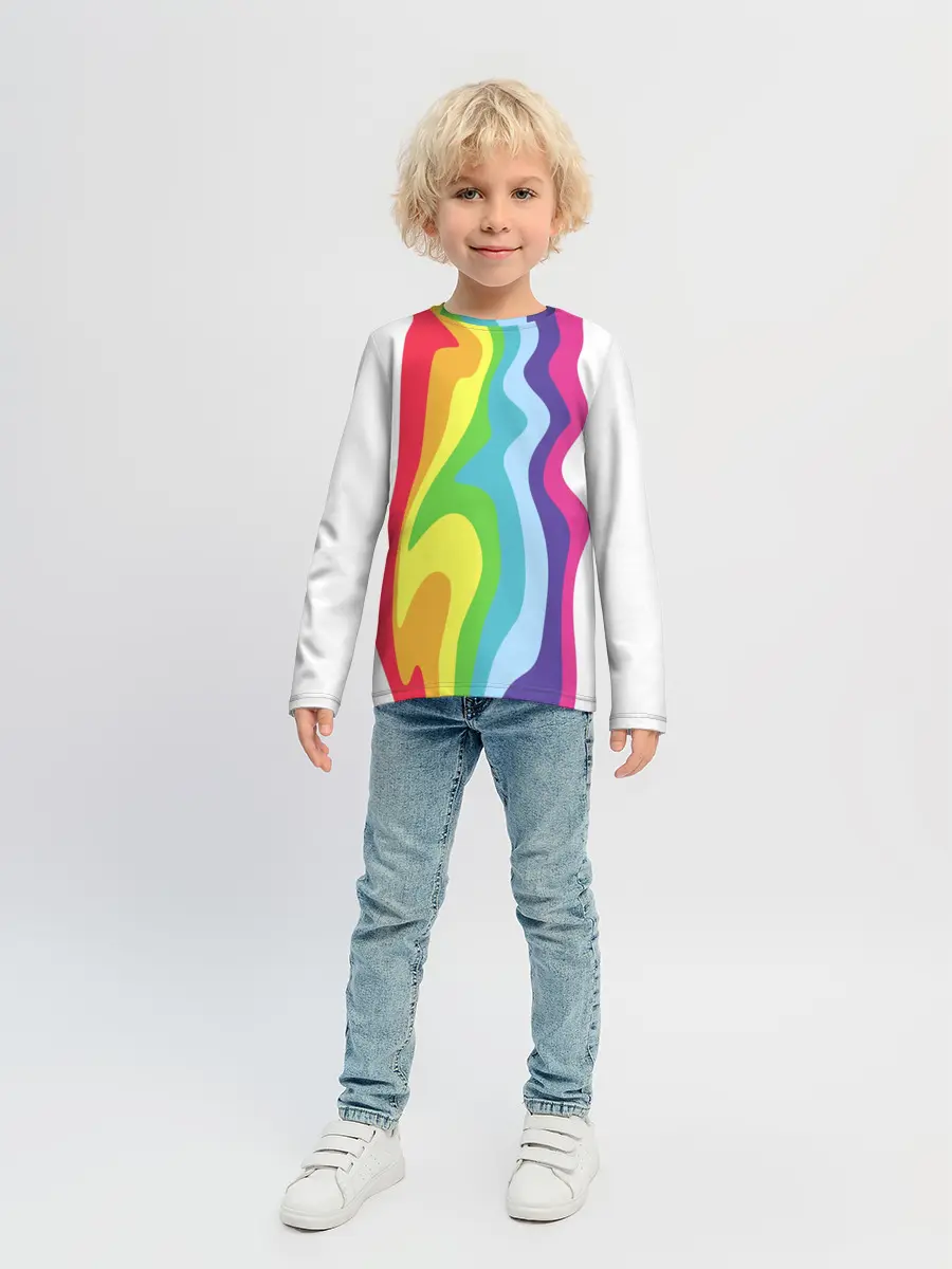 Детский лонгслив / Радуга