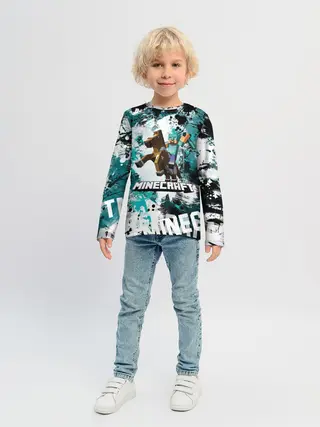 Детский лонгслив / Minecraft / Майнкрафт