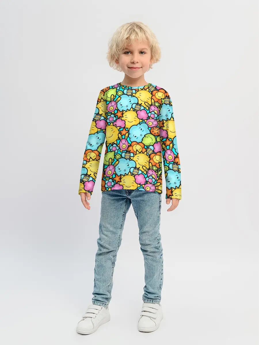 Детский лонгслив / Облачко Солнышко