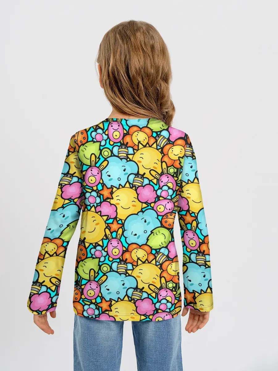 Детский лонгслив / Облачко Солнышко