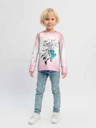 Детский лонгслив / ЛИСА И САКУРА | FOX AND SAKURA