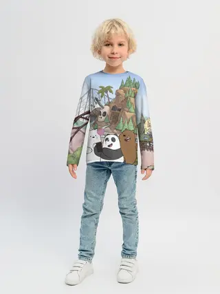 Детский лонгслив / Вся правда о медведях. Селфи