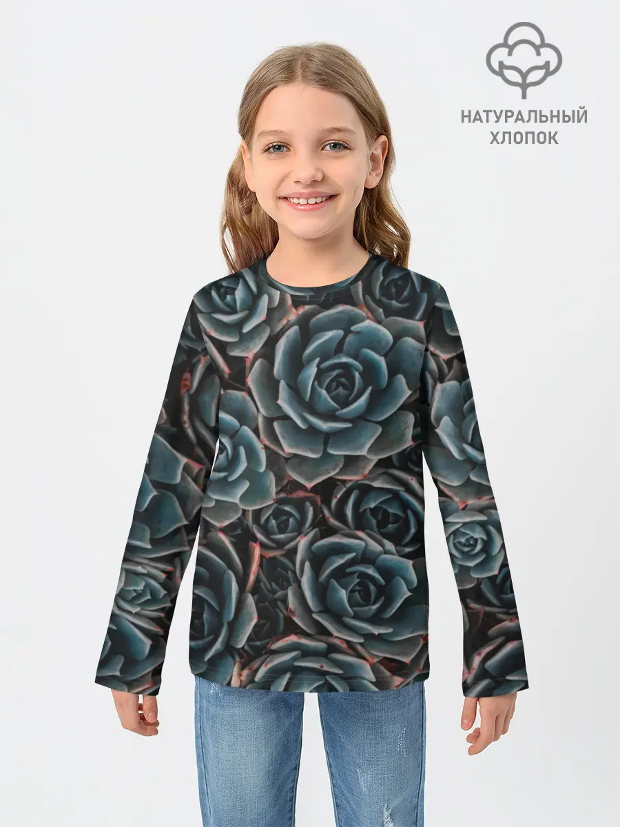 Детский лонгслив / ЦВЕТЫ РОЗЫ | STEEL ROSES