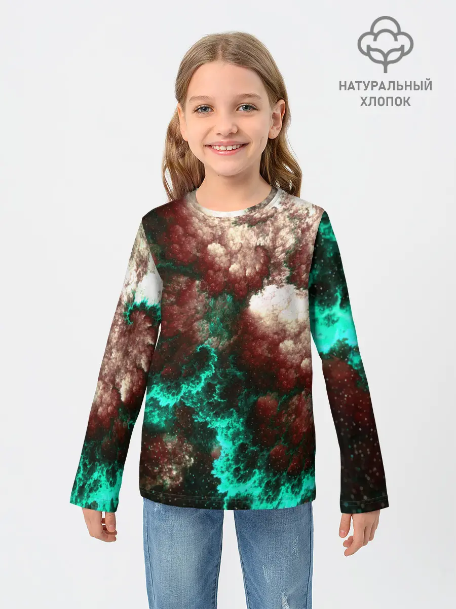 Детский лонгслив / НЕОНОВЫЙ КОСМОС