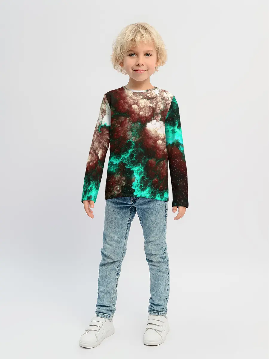 Детский лонгслив / НЕОНОВЫЙ КОСМОС