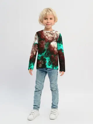 Детский лонгслив / НЕОНОВЫЙ КОСМОС