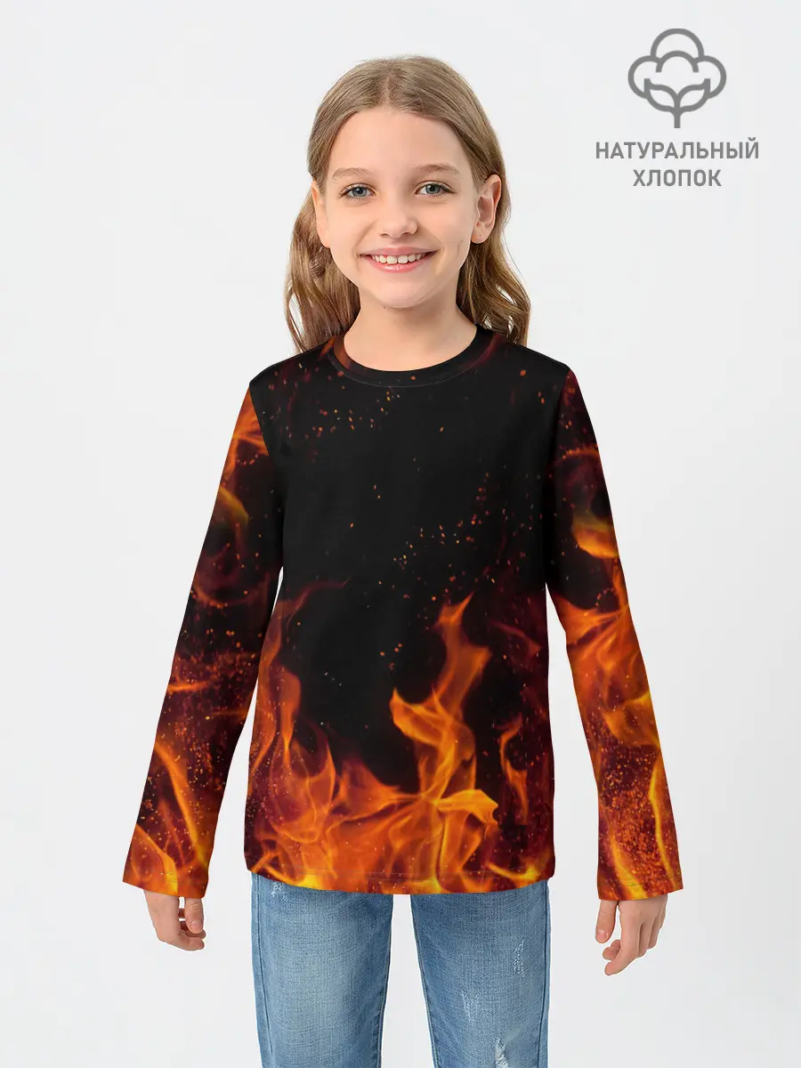 Детский лонгслив / ОГОНЬ | FIRE