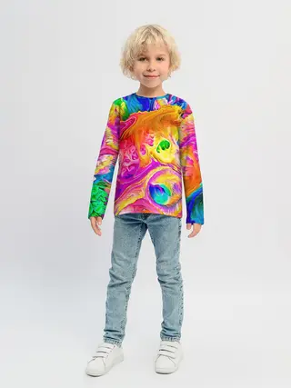 Детский лонгслив / TIE DYE | ЯРКИЕ КРАСКИ