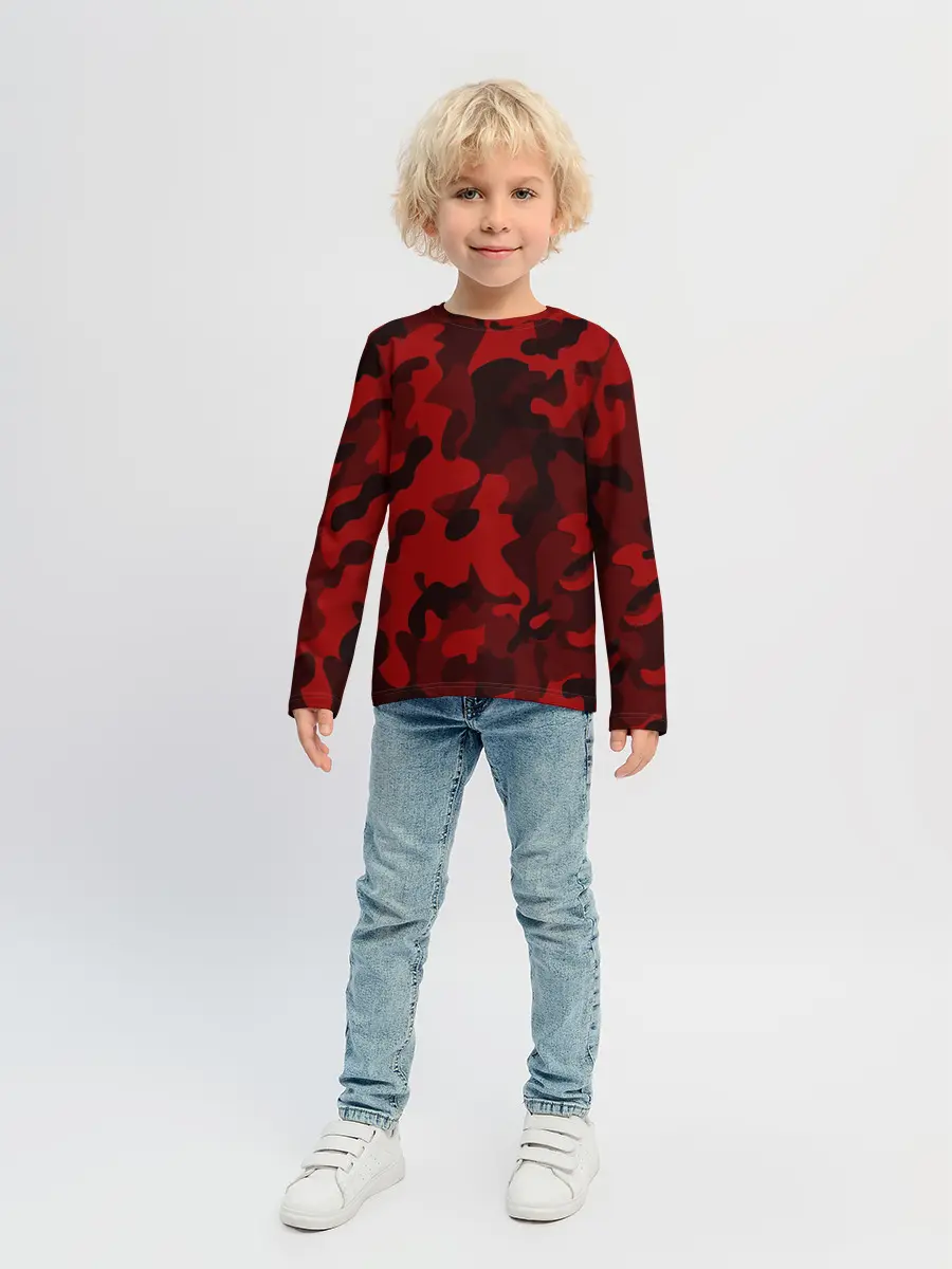 Детский лонгслив / RED MILITARY | КРАСНЫЙ КАМУФЛЯЖ
