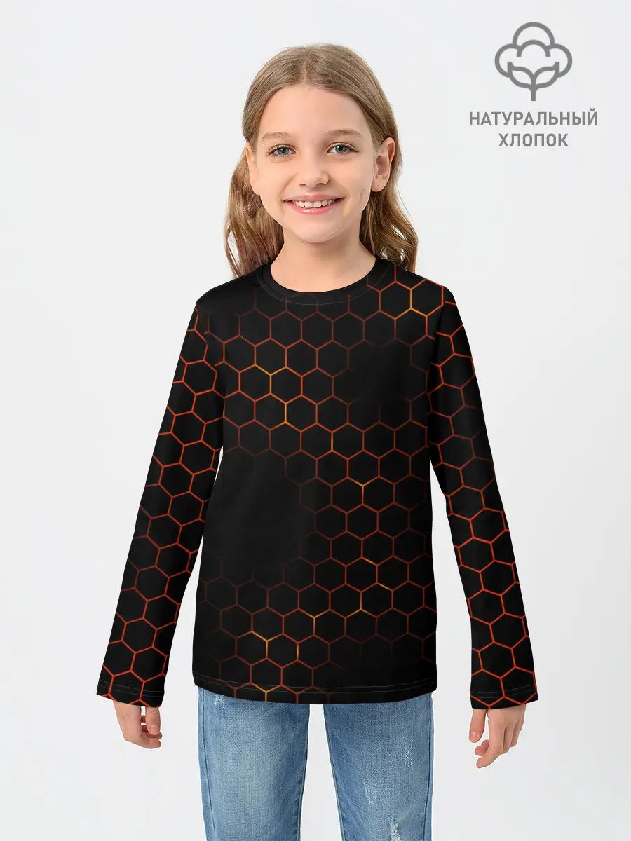 Детский лонгслив / ОГНЕННЫЕ СОТЫ | FIRE COMBS