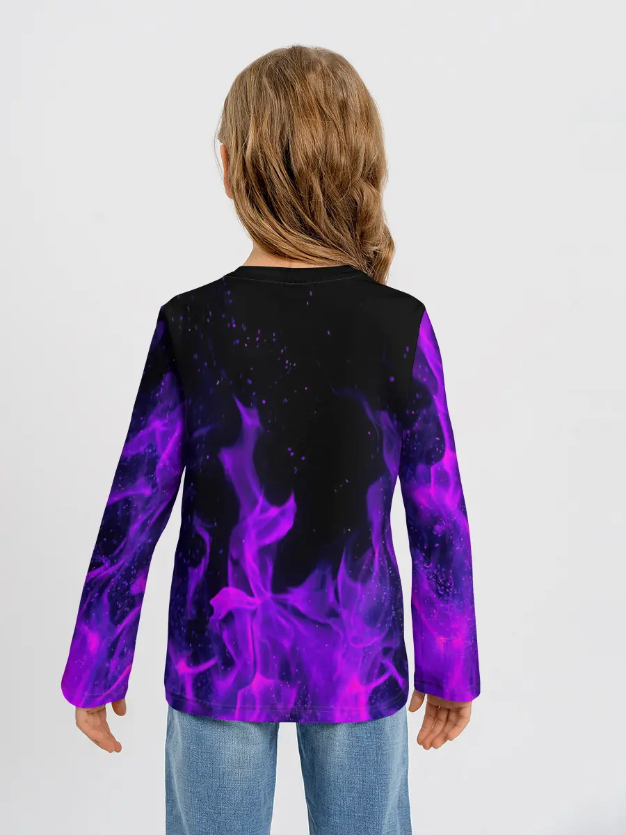 Детский лонгслив / ФИОЛЕТОВЫЙ ОГОНЬ | PURPLE FIRE