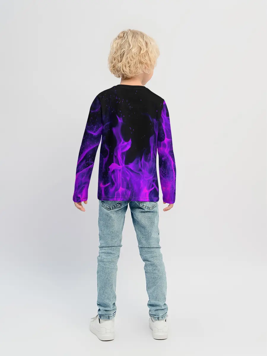 Детский лонгслив / ФИОЛЕТОВЫЙ ОГОНЬ | PURPLE FIRE
