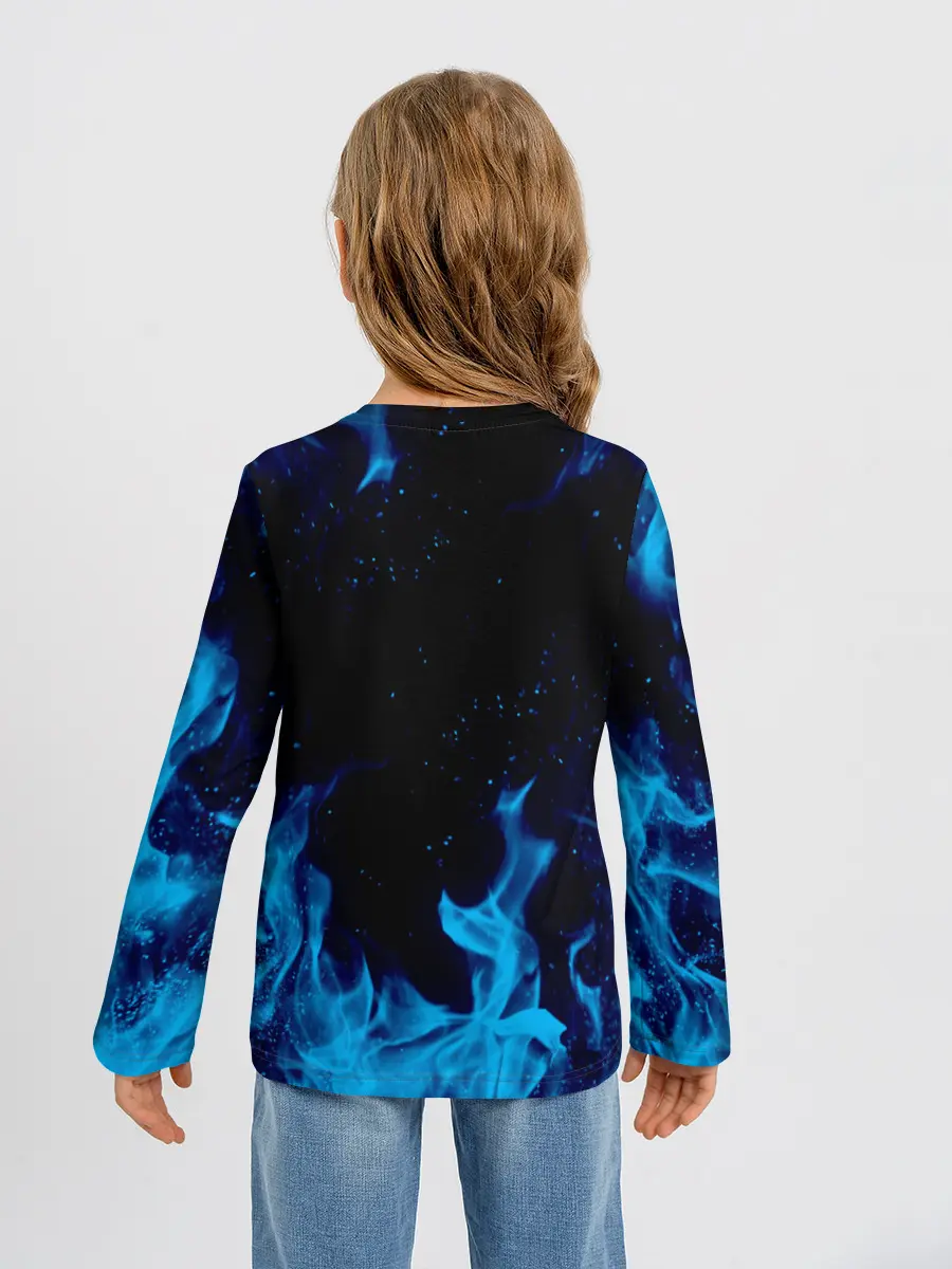Детский лонгслив / СИНИЙ ОГОНЬ | BLUE FIRE