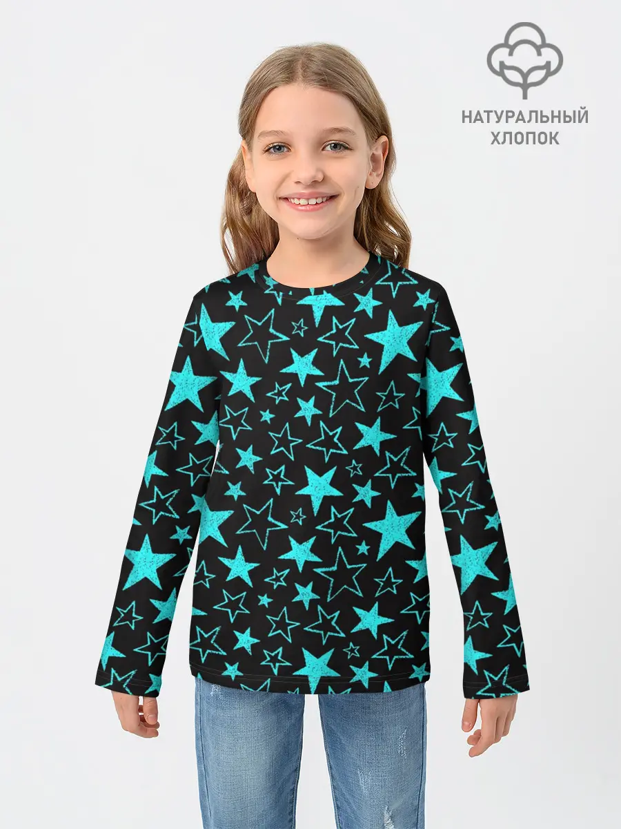 Детский лонгслив / Звёздочки
