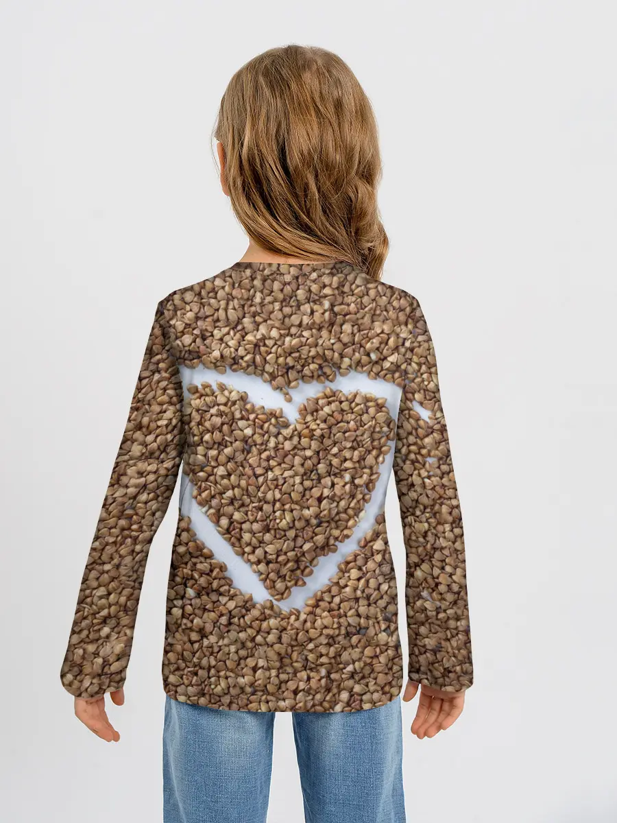 Детский лонгслив / i love гречка