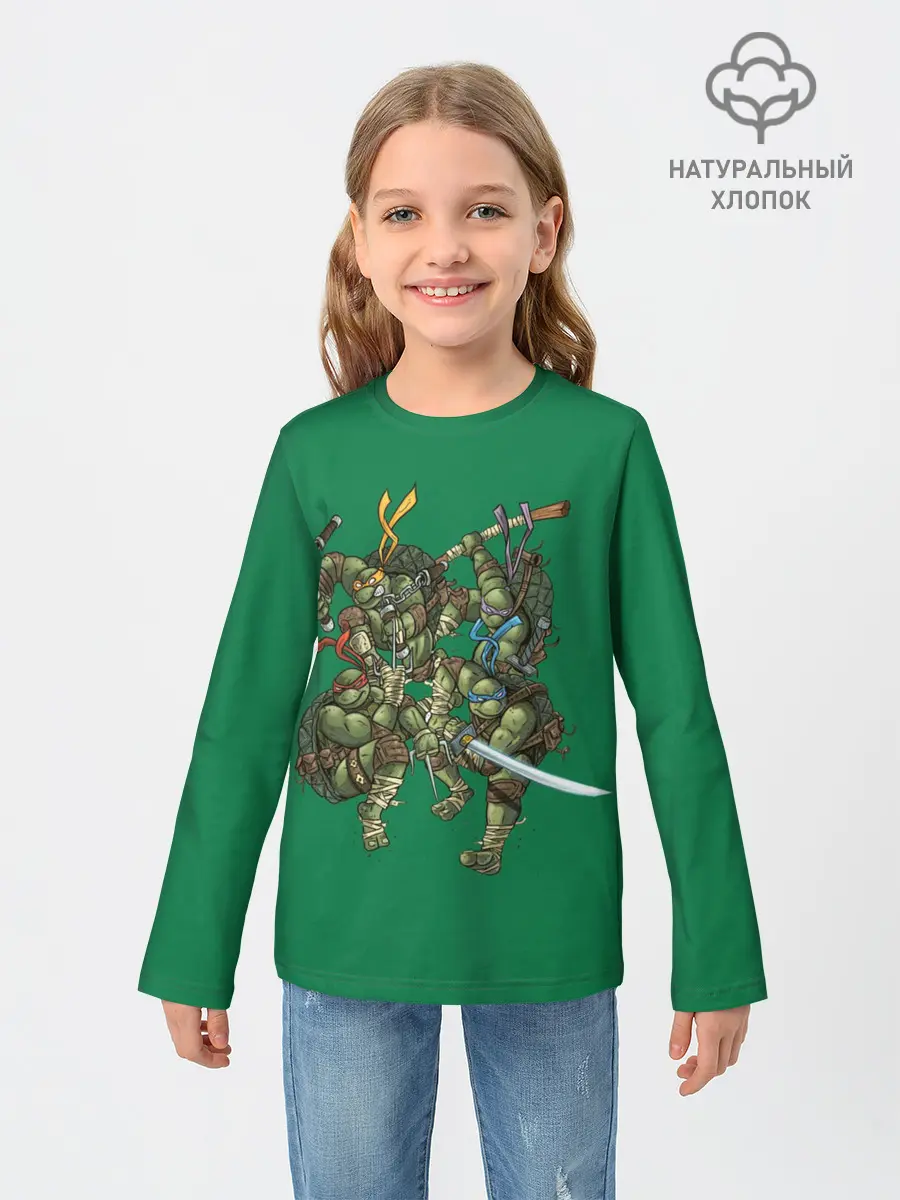 Детский лонгслив / Черепашки Ниндзя