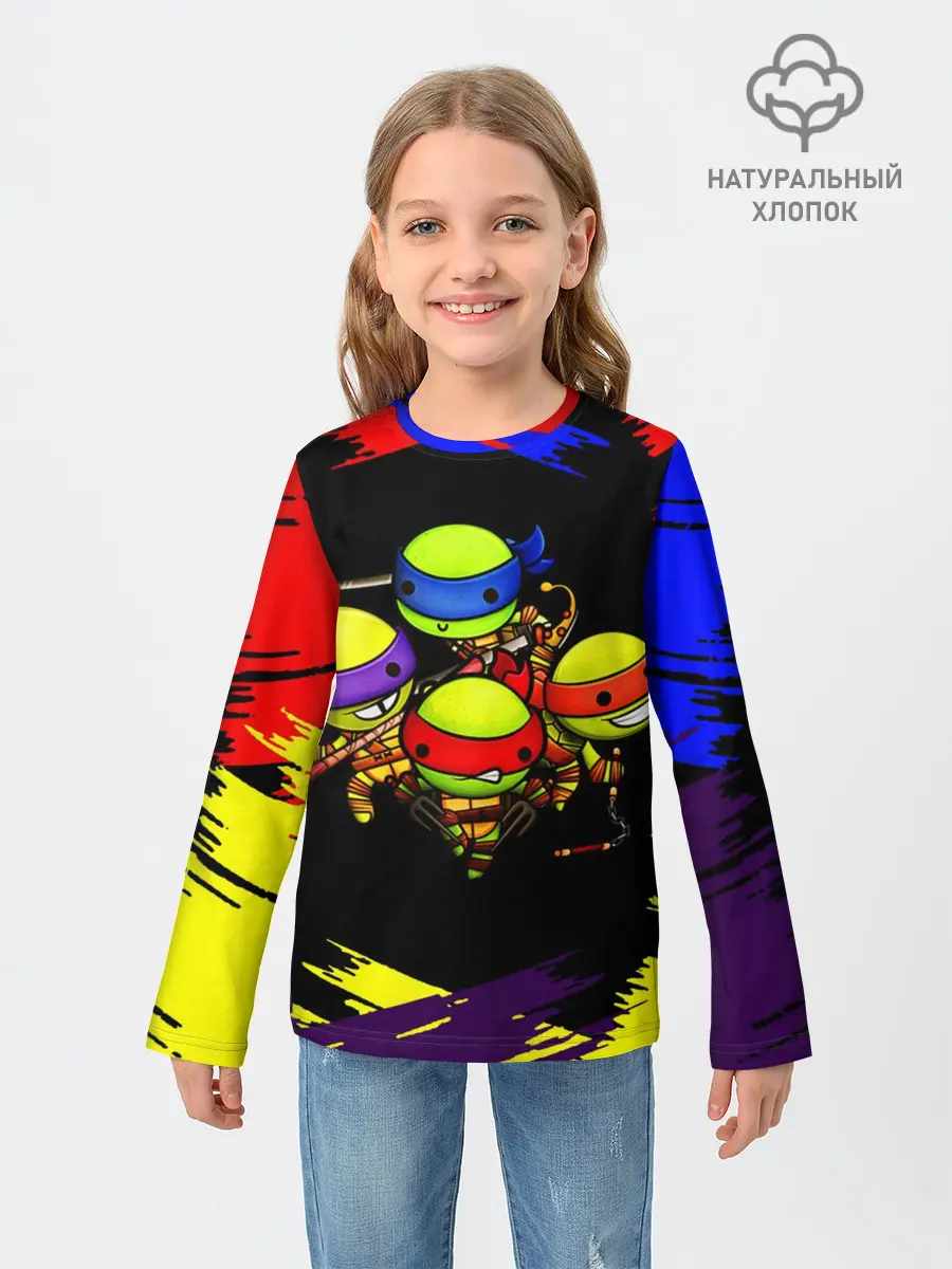 Детский лонгслив / Ниндзя Супер Черепашки
