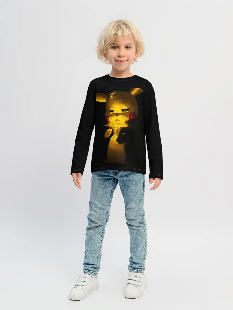 Детский лонгслив / Пикачу | Брутал
