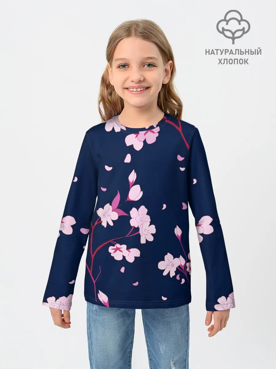 Детский лонгслив / Сакура