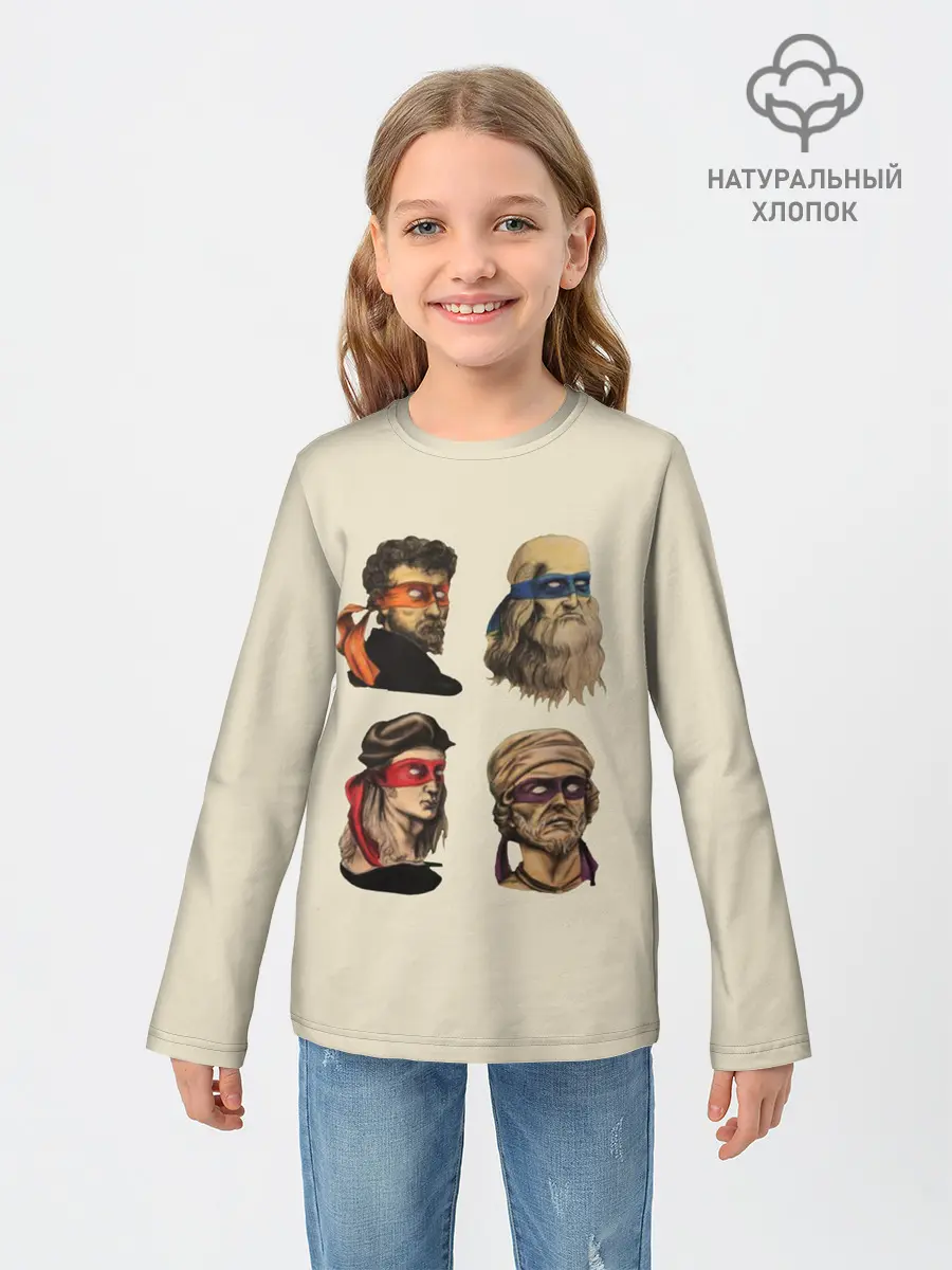 Детский лонгслив / Настоящие Черепашки
