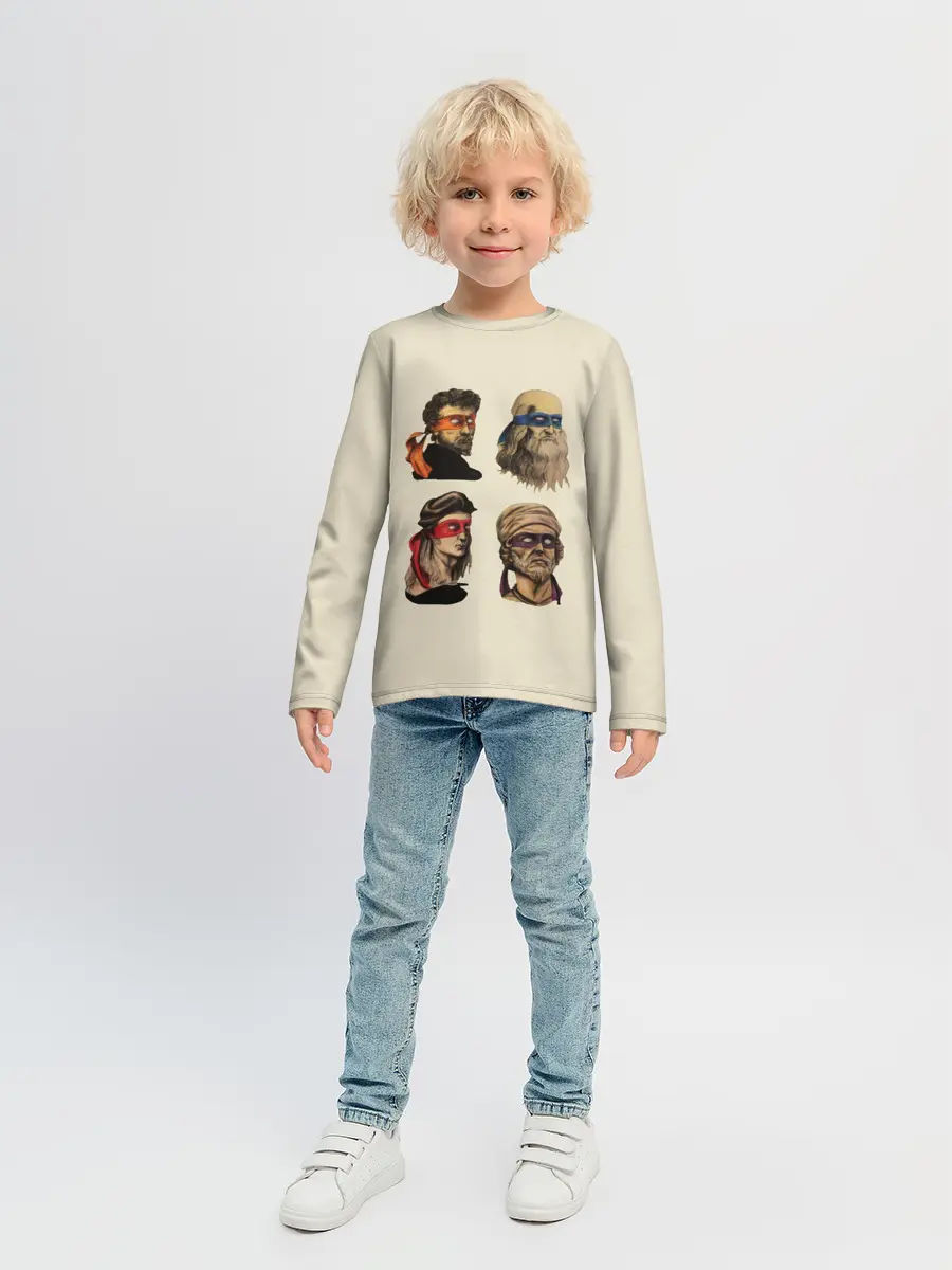 Детский лонгслив / Настоящие Черепашки