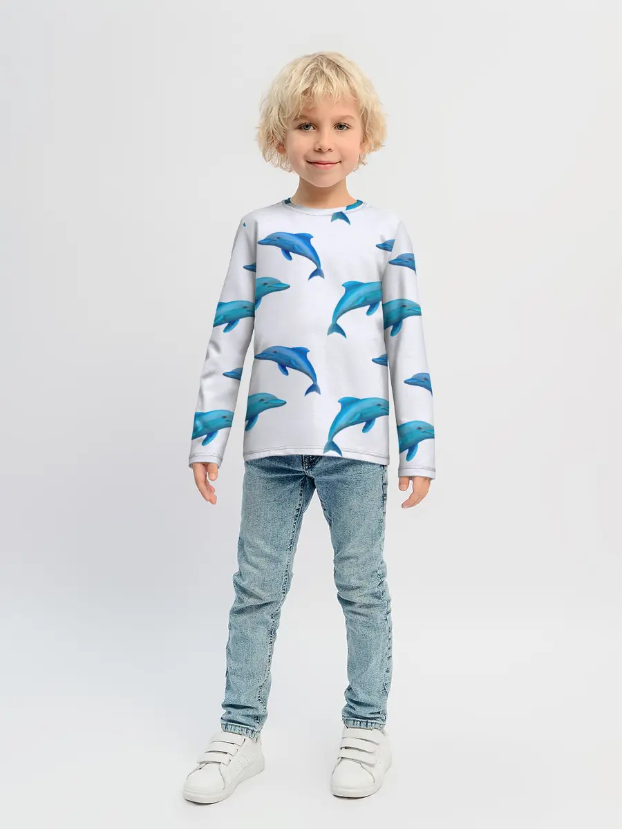 Детский лонгслив / Рай для дельфина