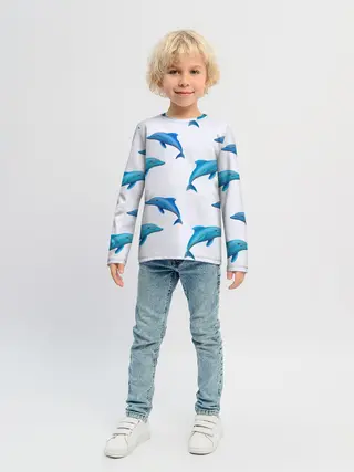 Детский лонгслив / Рай для дельфина