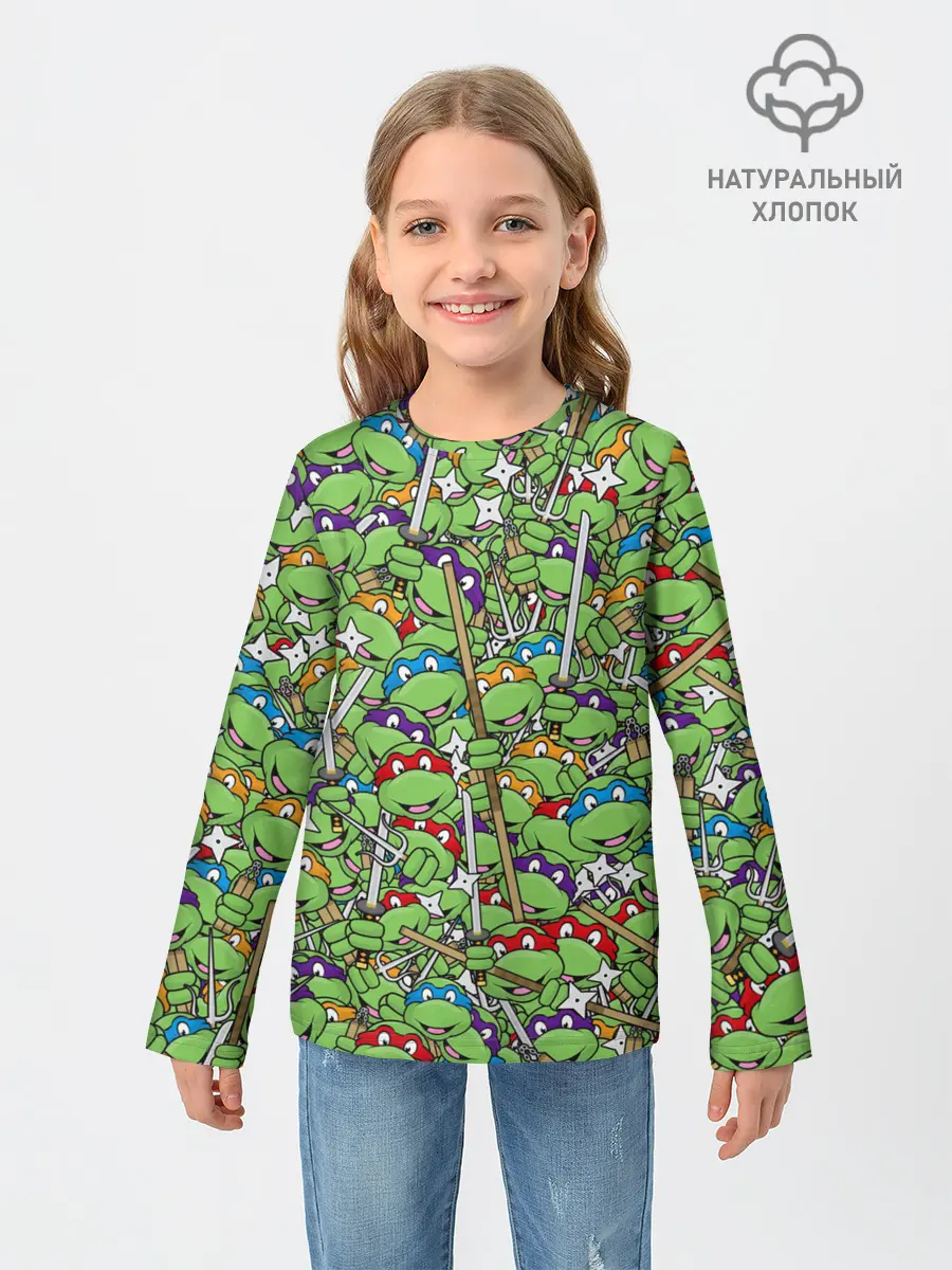 Детский лонгслив / Черепашки ниндзя