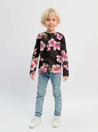 Детский лонгслив / САКУРА ВИШНЯ