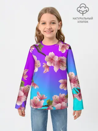 Детский лонгслив / САКУРА ВИШНЯ
