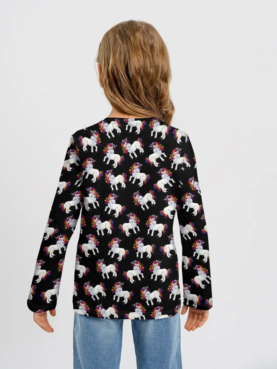 Детский лонгслив / Единороги