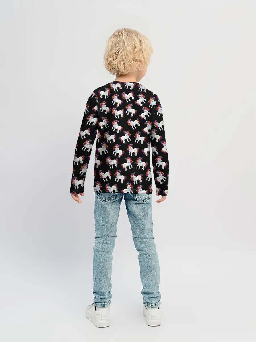 Детский лонгслив / Единороги
