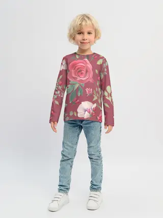 Детский лонгслив / rose