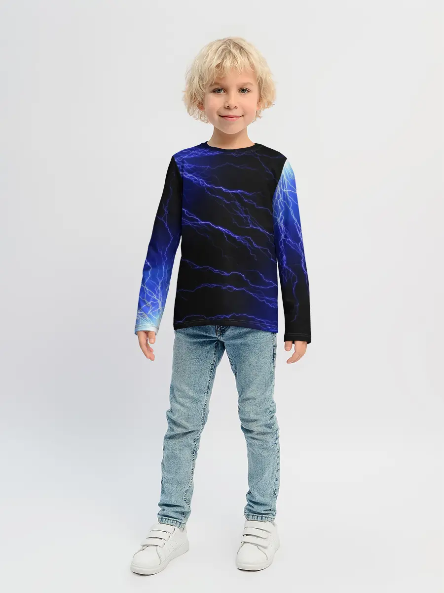 Детский лонгслив / МОЛНИИ | РАЗРЯДЫ | НЕОН