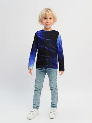 Детский лонгслив / МОЛНИИ | РАЗРЯДЫ | НЕОН