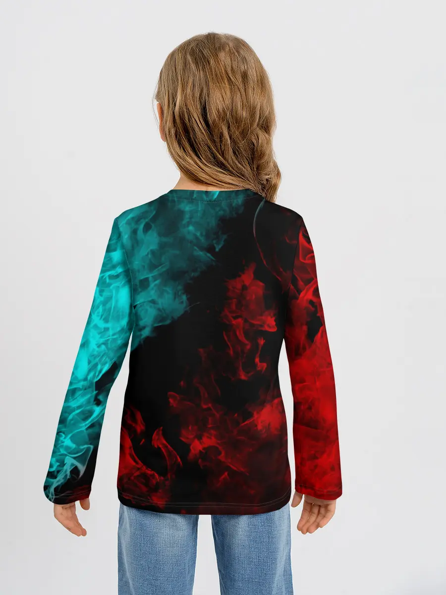 Детский лонгслив / НЕОНОВЫЙ ОГОНЬ