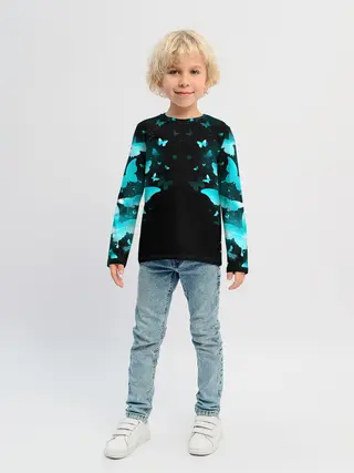 Детский лонгслив / НЕОНОВЫЕ БАБОЧКИ | NEON