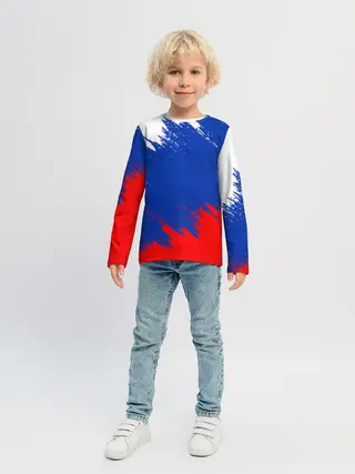Детский лонгслив / РОССИЯ ТРИКОЛОР