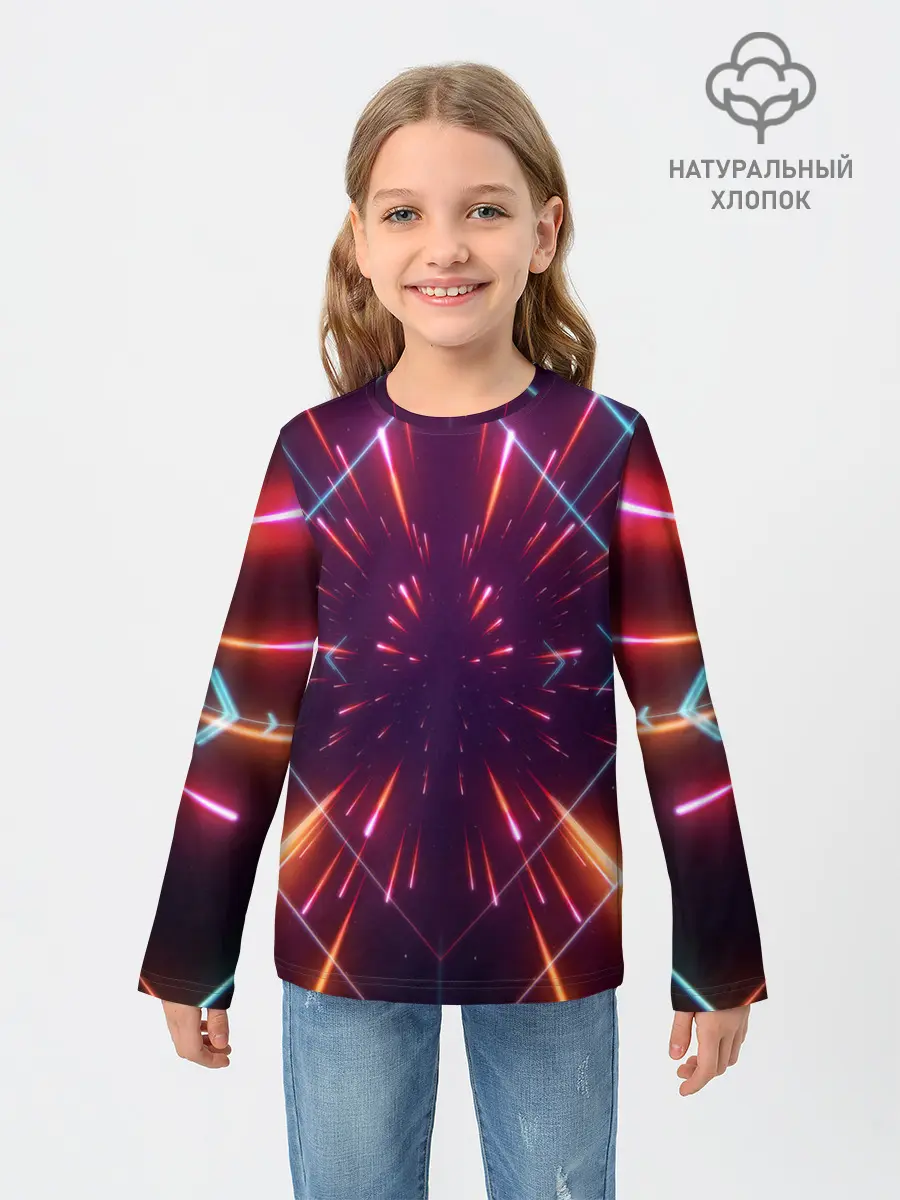 Детский лонгслив / SYNTHWAVE / RETROWAVE