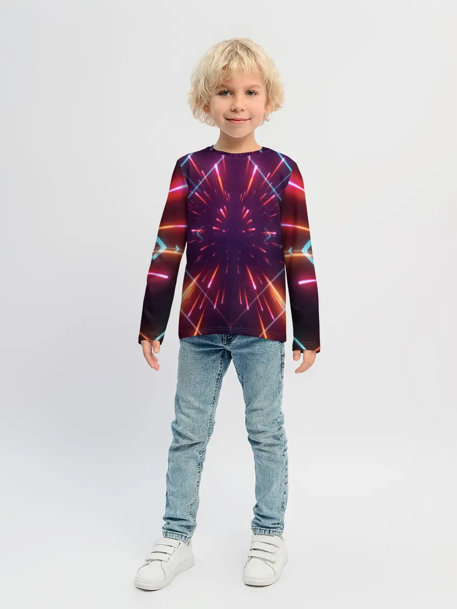 Детский лонгслив / SYNTHWAVE / RETROWAVE