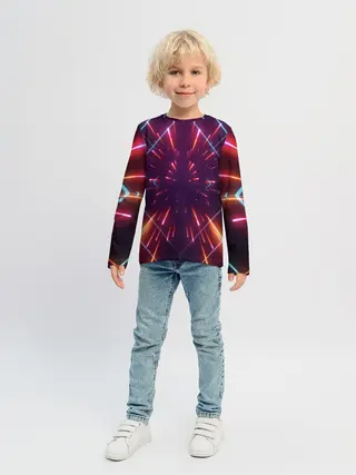 Детский лонгслив / SYNTHWAVE / RETROWAVE