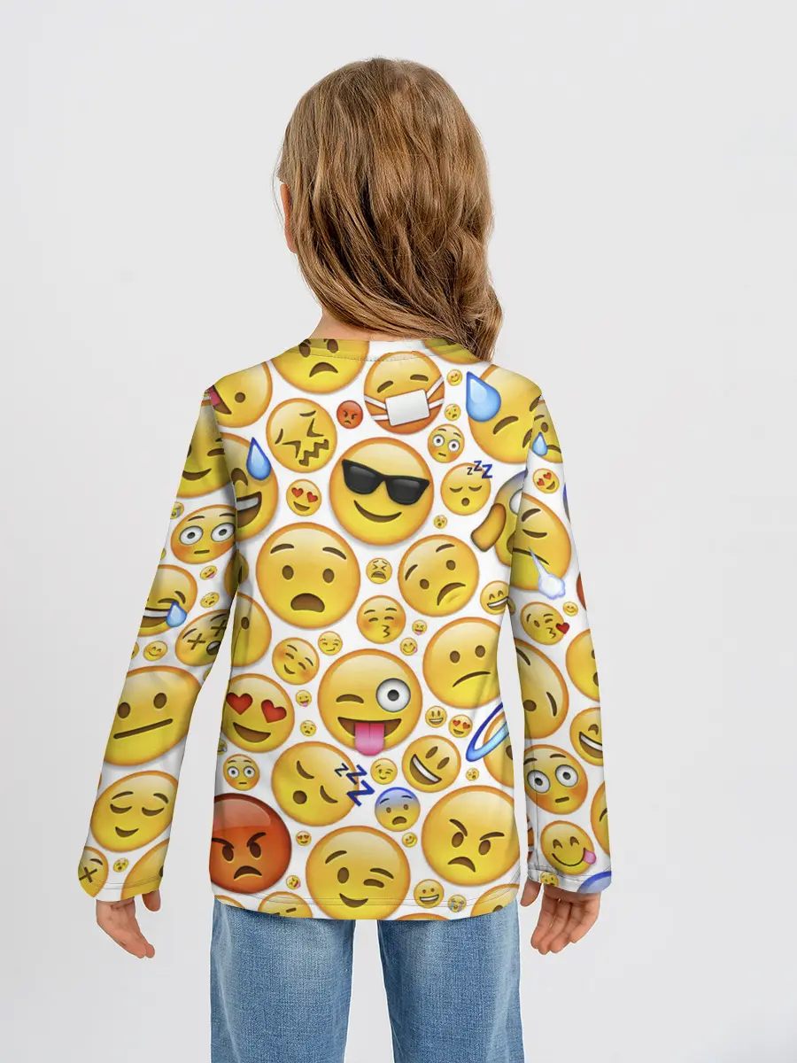 Детский лонгслив / Смайлы.