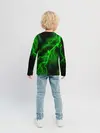 Детский лонгслив / МОЛНИЯ GREEN NEON
