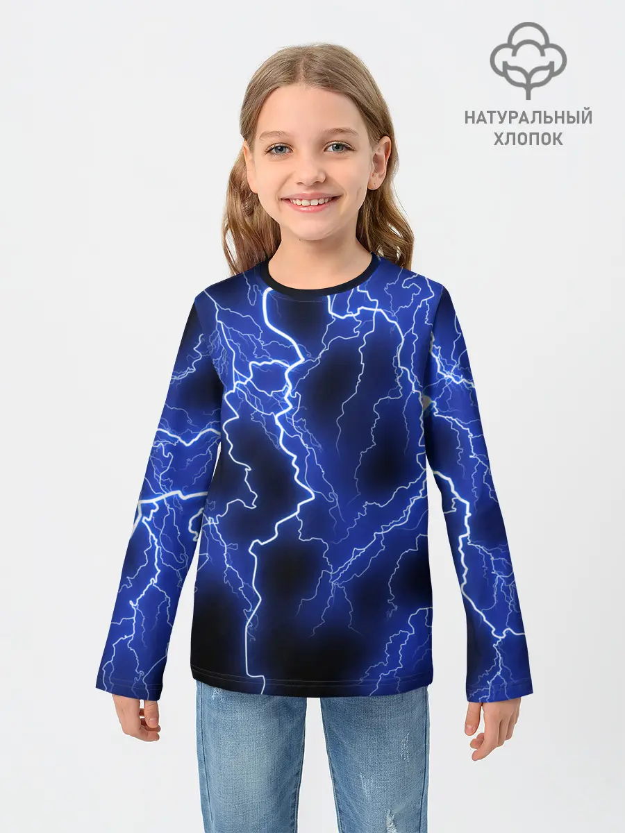 Детский лонгслив / МОЛНИЯ NEON
