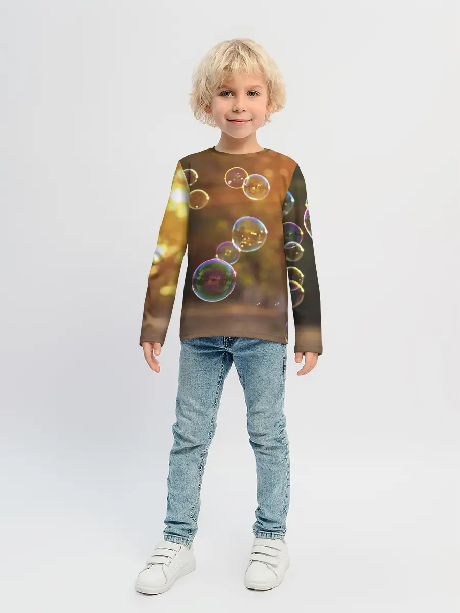 Детский лонгслив / Мыльные пузыри.