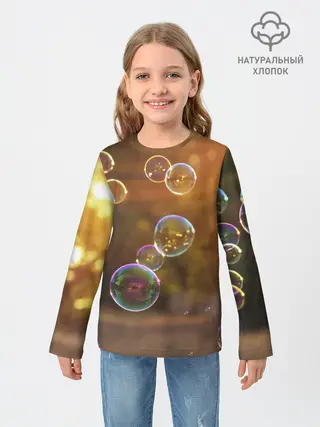 Детский лонгслив / Мыльные пузыри.