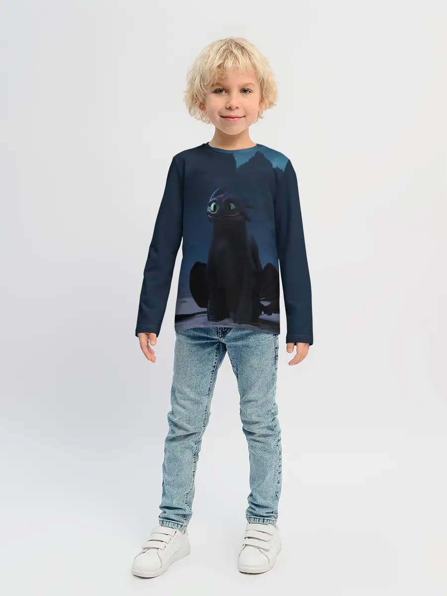 Детский лонгслив / Беззубик:Ночная Фурия