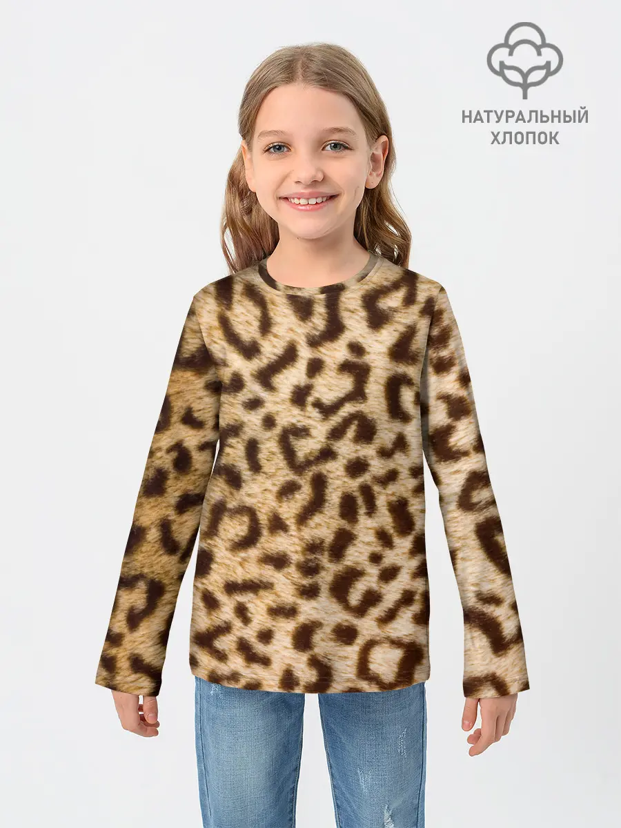 Детский лонгслив / Леопард