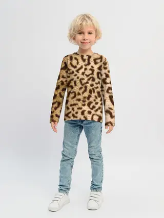 Детский лонгслив / Леопард